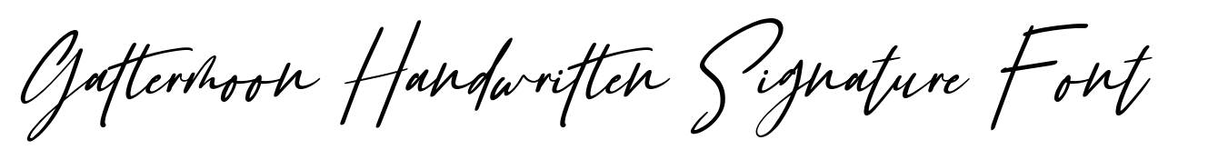 Gattermoon Handwritten Signature Font